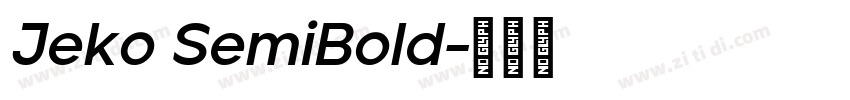 Jeko SemiBold字体转换
